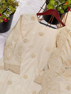 Designer Cream Sharara Suit