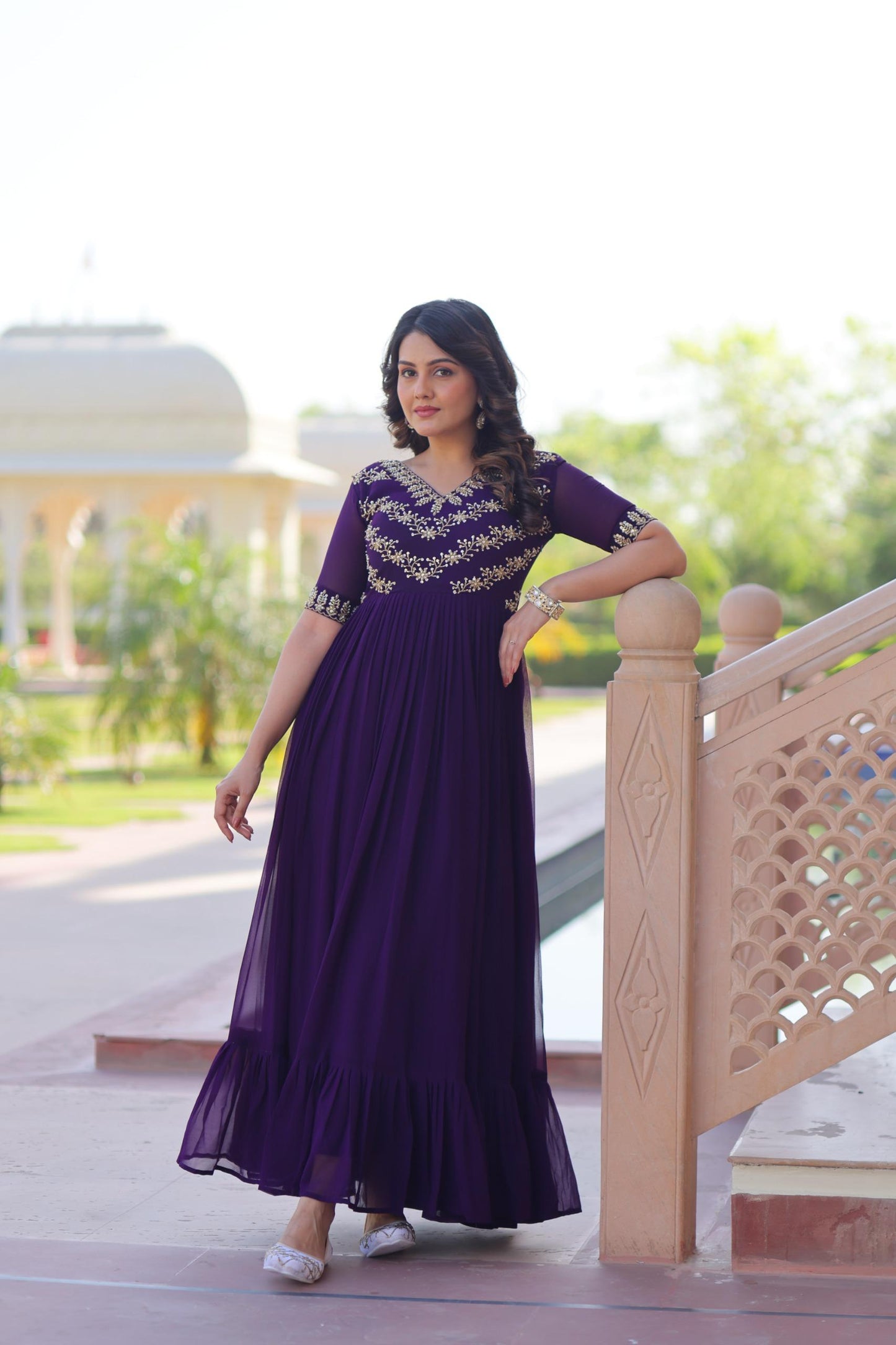 Designer Embroidered Anarkali Gown for Women