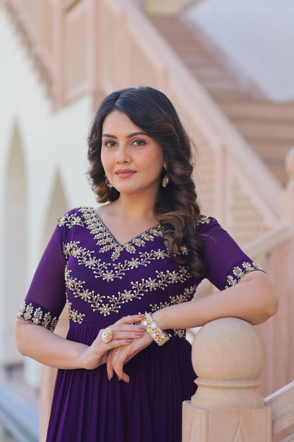 Designer Embroidered Anarkali Gown for Women