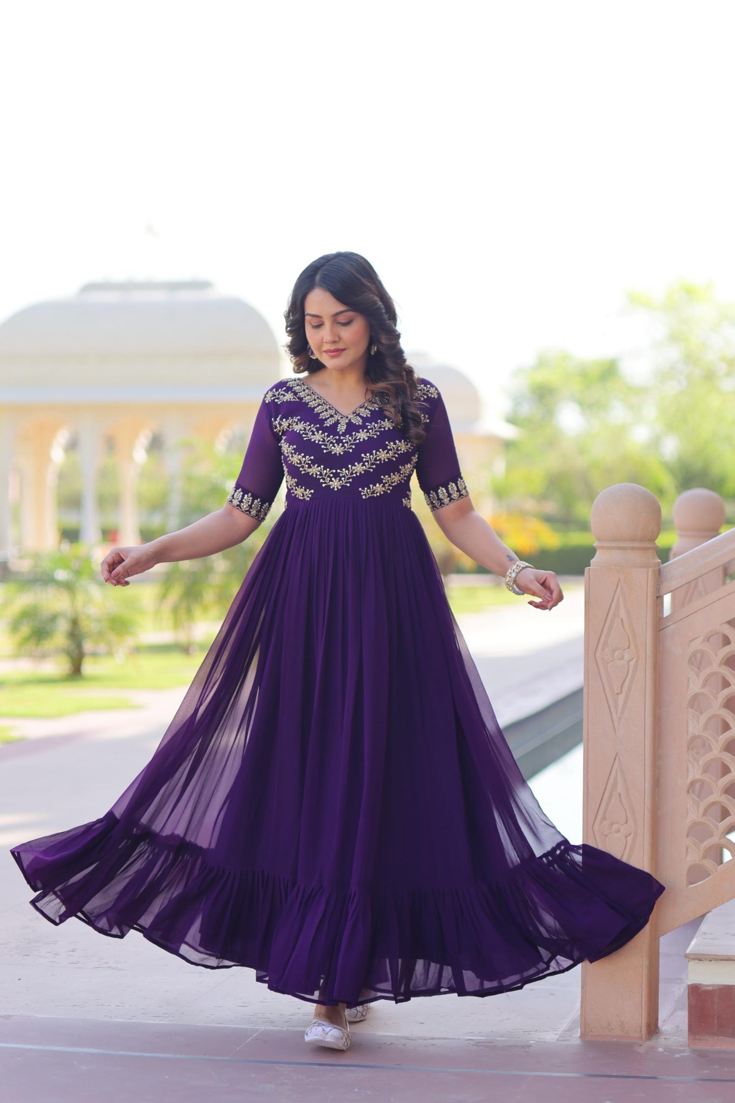 Designer Embroidered Anarkali Gown for Women