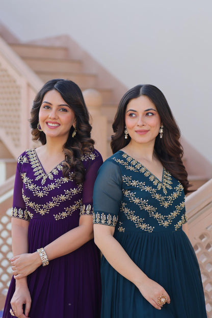 Designer Embroidered Anarkali Gown for Women