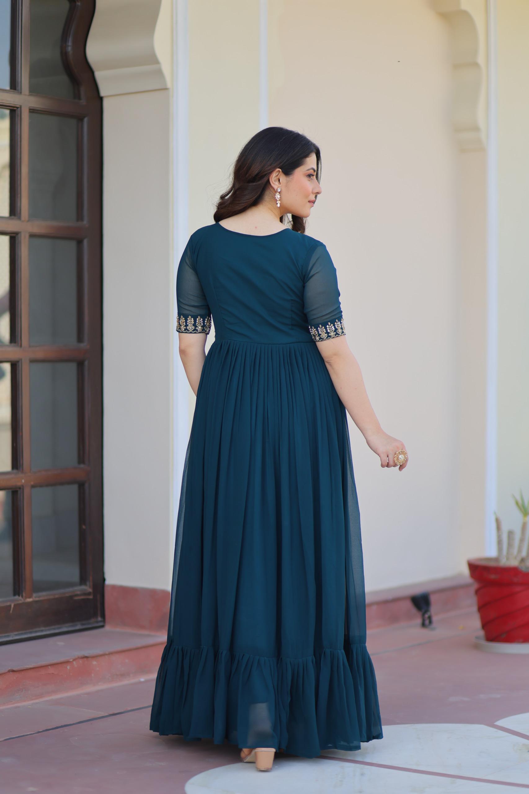 Designer Embroidered Anarkali Gown for Women