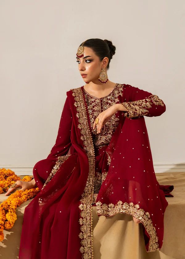 Designer Faux Georgette Sharara Suit with Dupatta Set