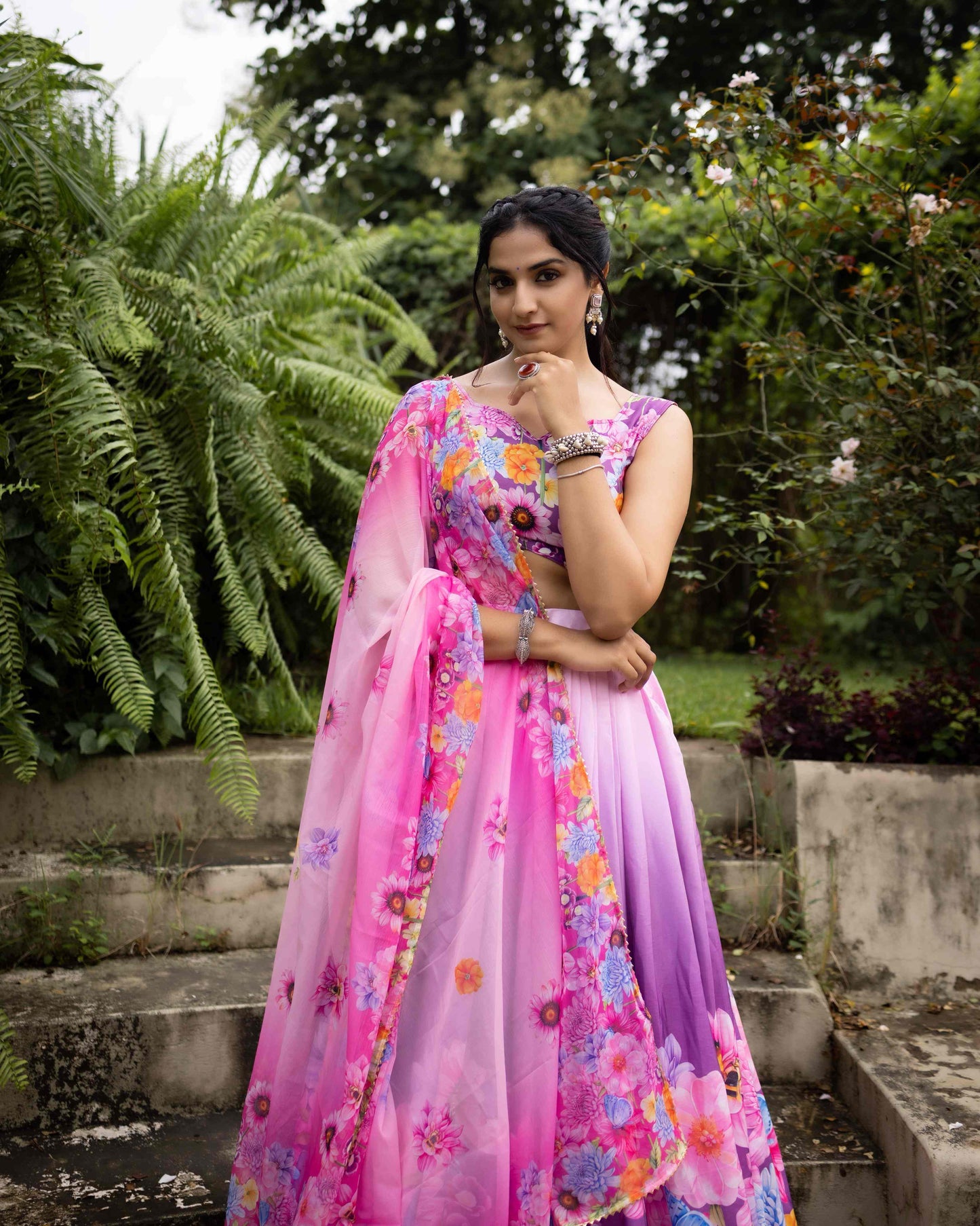 Designer Floral Lehenga for Wedding Function