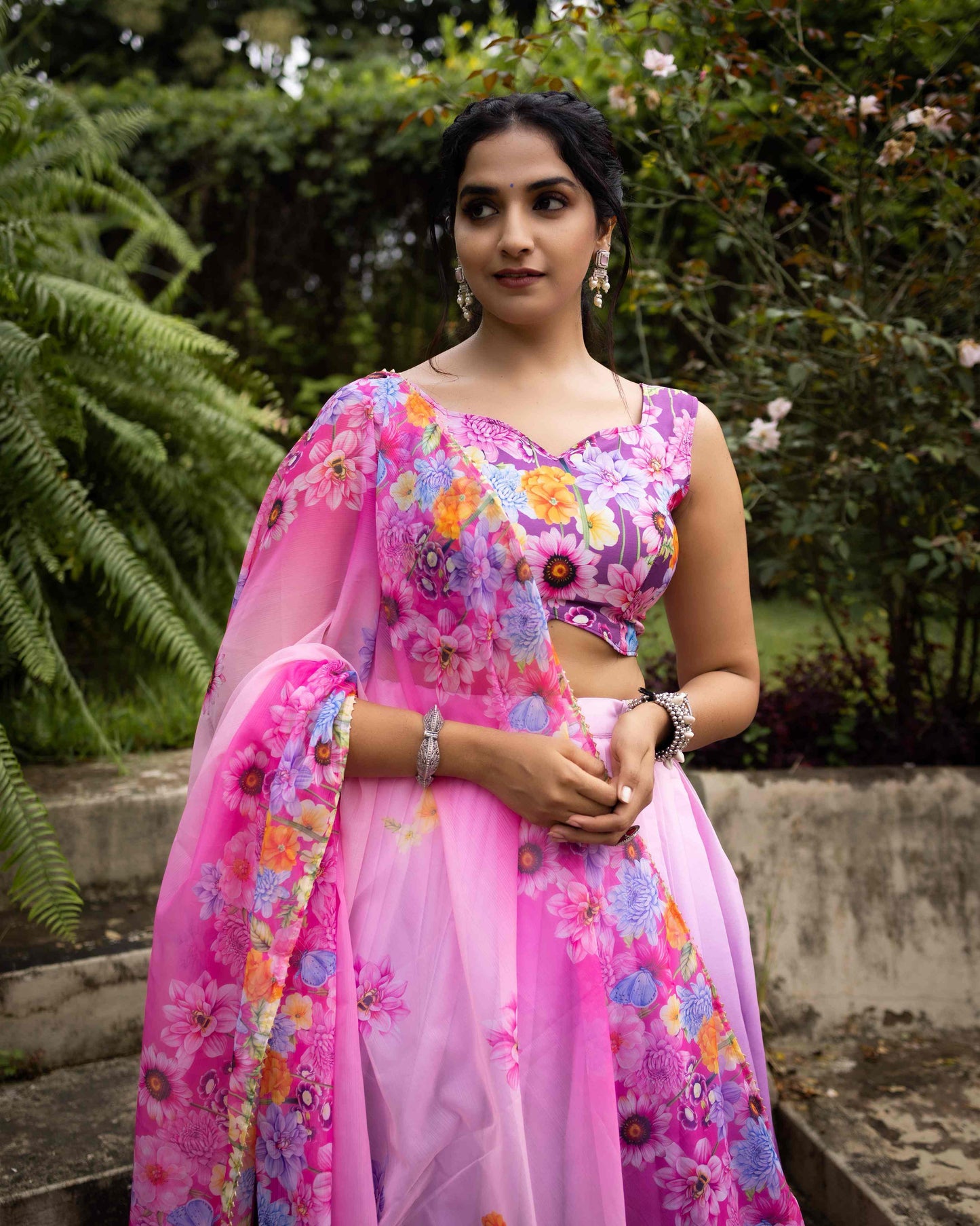 Designer Floral Lehenga for Wedding Function