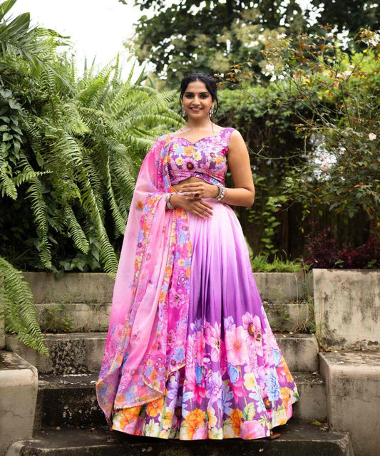Designer Floral Lehenga for Wedding Function
