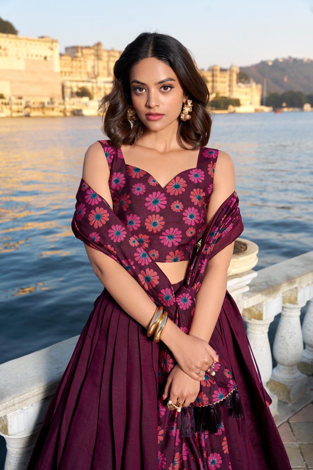 Designer Floral Lehenga for Wedding Party