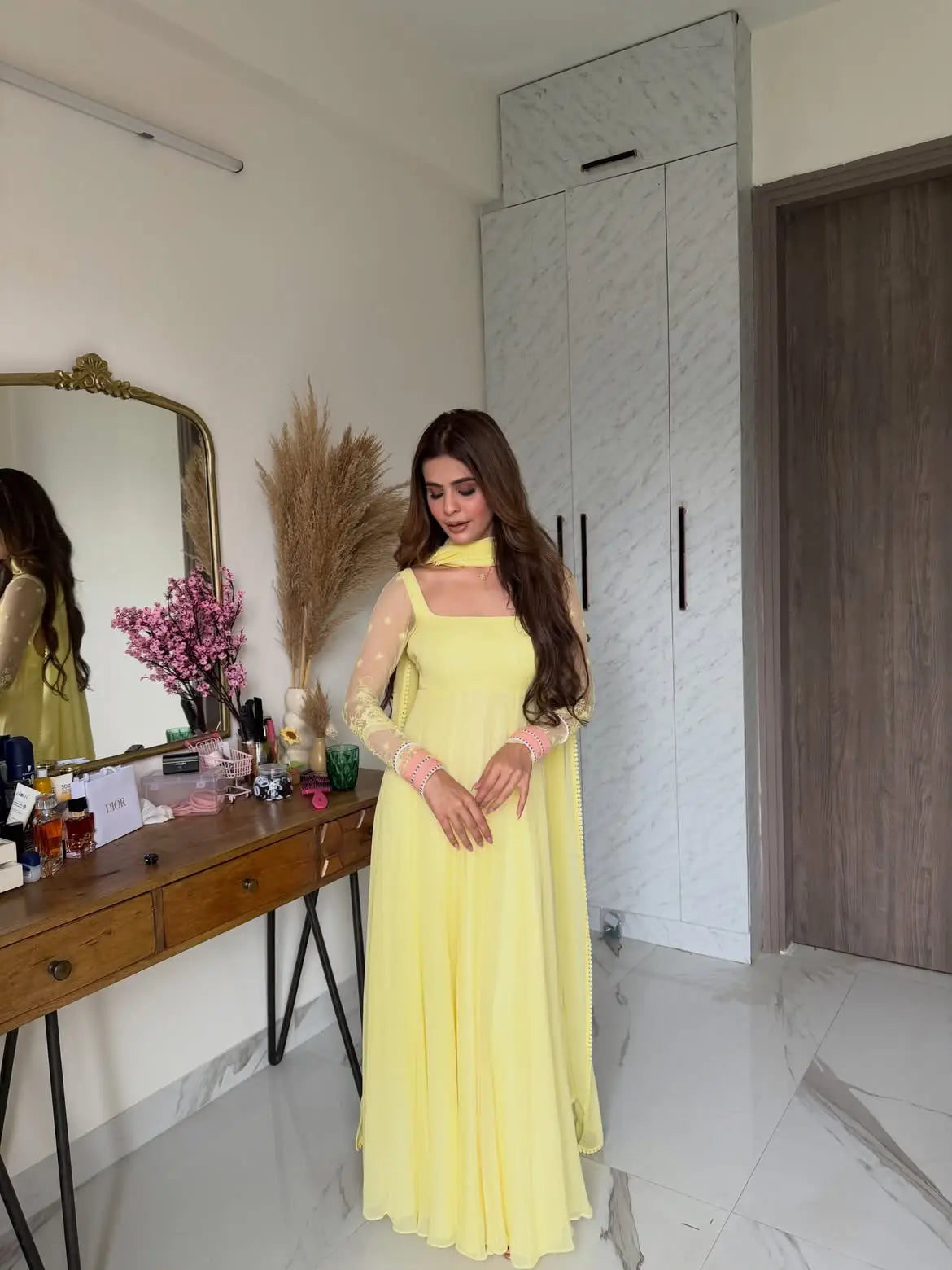 Designer Full Sleeves Maxi Anarkali 