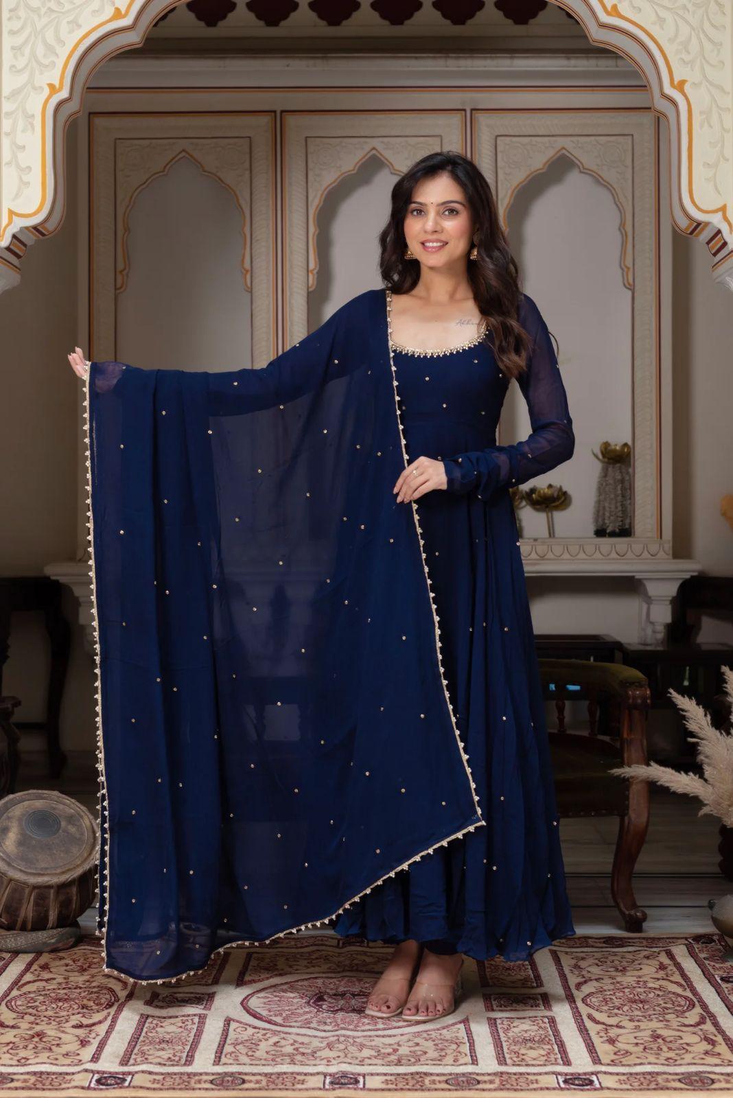 Designer Gown Set  Elegant Ethnic Wear