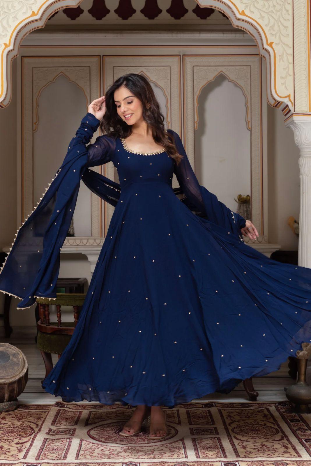 Designer Gown Set  Elegant Ethnic Wear