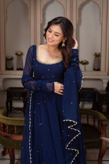Designer Gown Set  Elegant Ethnic Wear