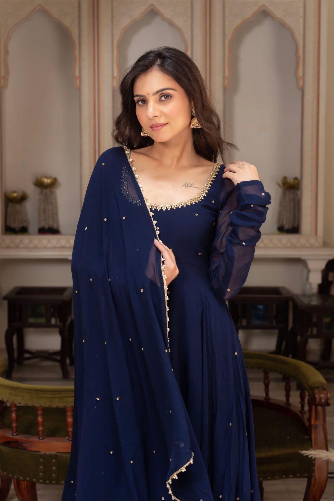 Designer Gown Set  Elegant Ethnic Wear