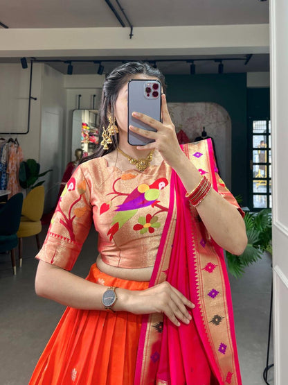 Designer Jacquard Silk Paithani Lehenga Choli with Dupatta