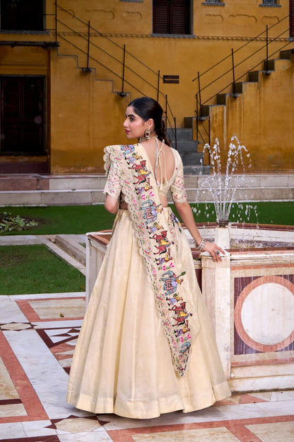 Designer Off White Lehenga for Party Wedding