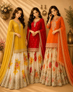 Designer Party Wear Sharara Suit