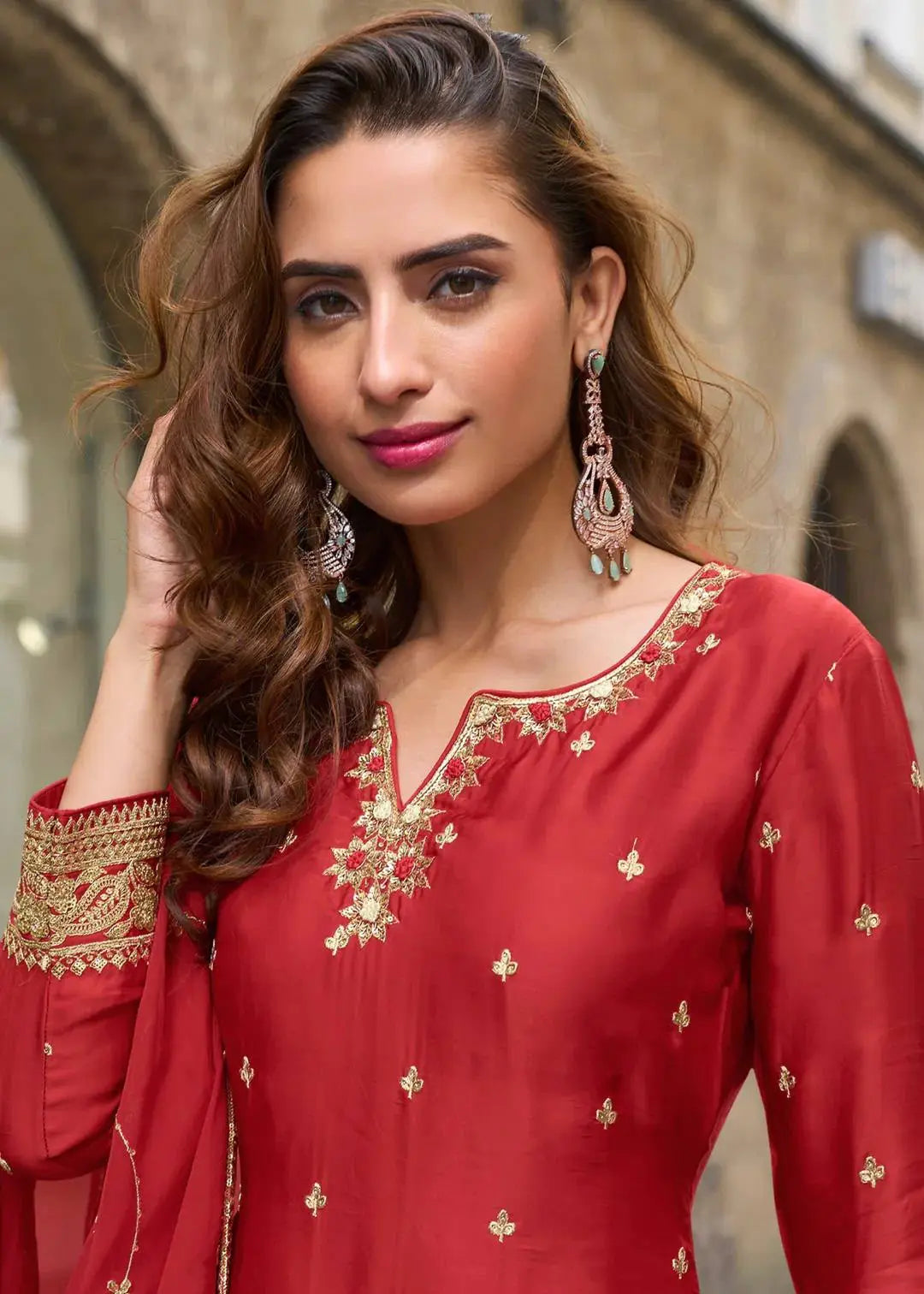 Designer Party Wear Sharara Suit