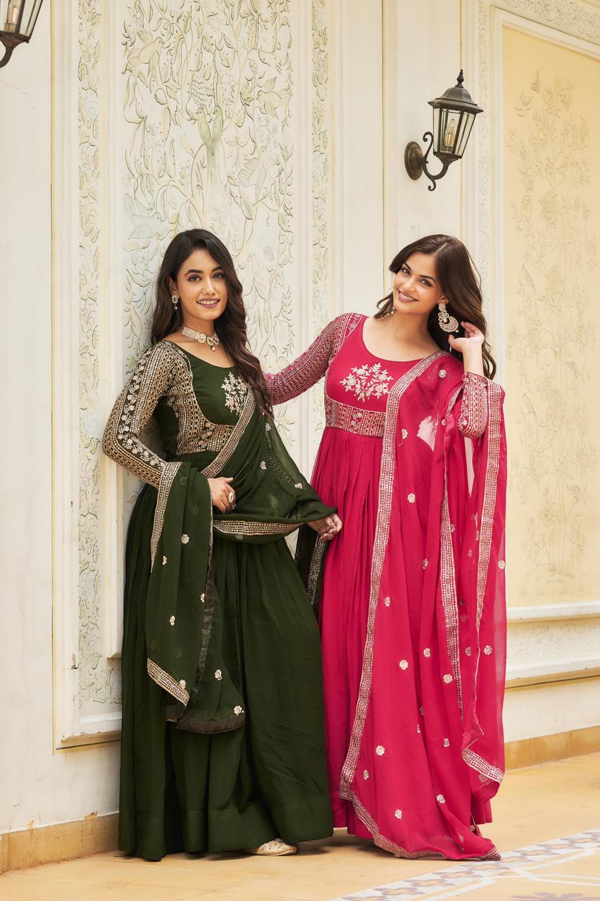 Designer Party Wear & Wedding Gown with Dupatta 