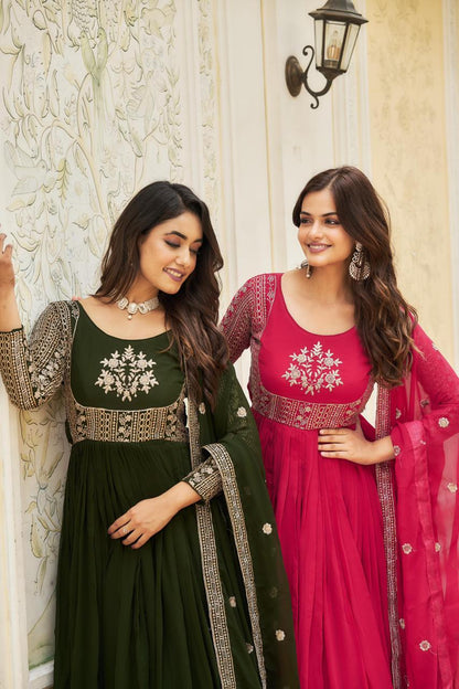 Designer Party Wear & Wedding Gown with Dupatta 