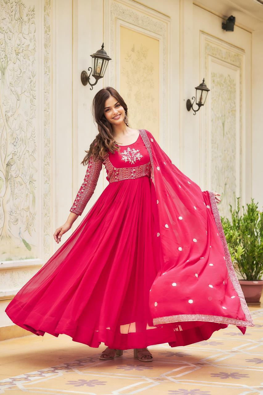 Designer Party Wear & Wedding Gown with Dupatta 