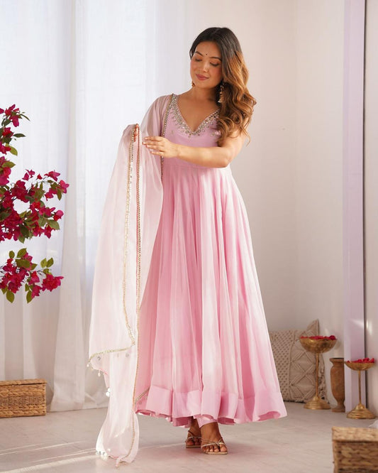 Designer Princess Gown for Girl  Pink Gown