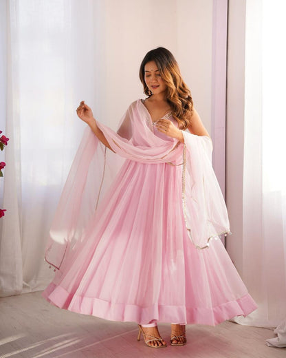 Designer Princess Gown for Girl  Pink Gown