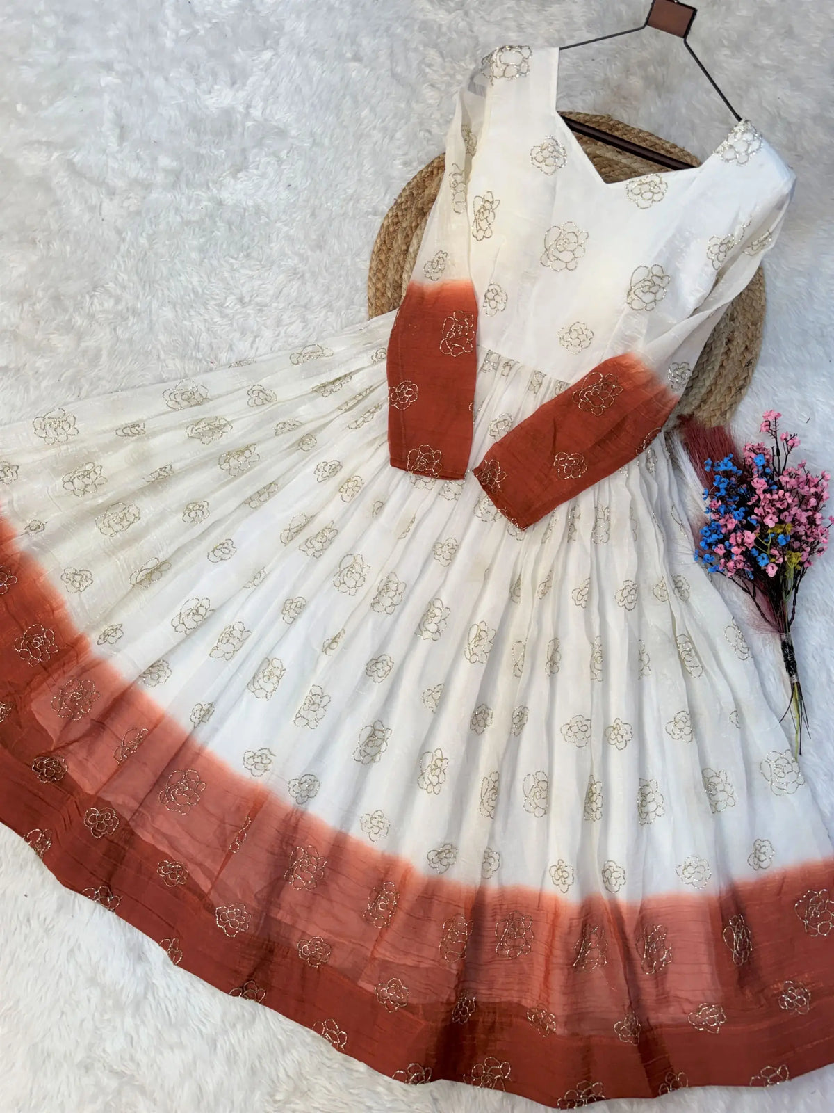 Designer Printed Anarkali Gown
