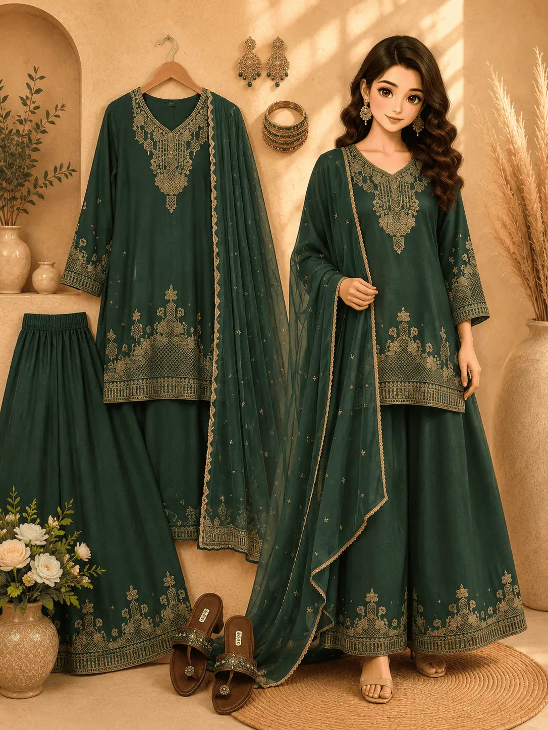 Designer Rangoli Crush Salwar Suit