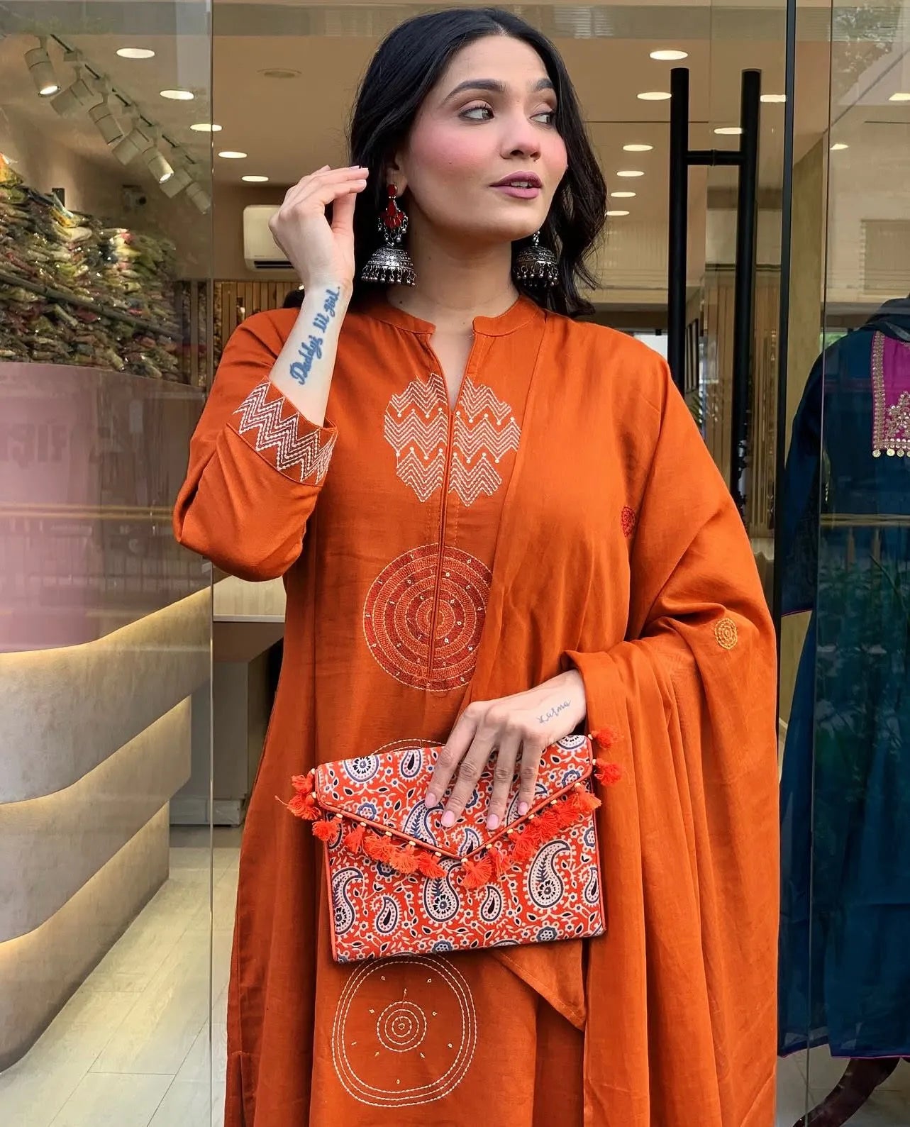 Designer Rayon Kurta Pant with Dupatta