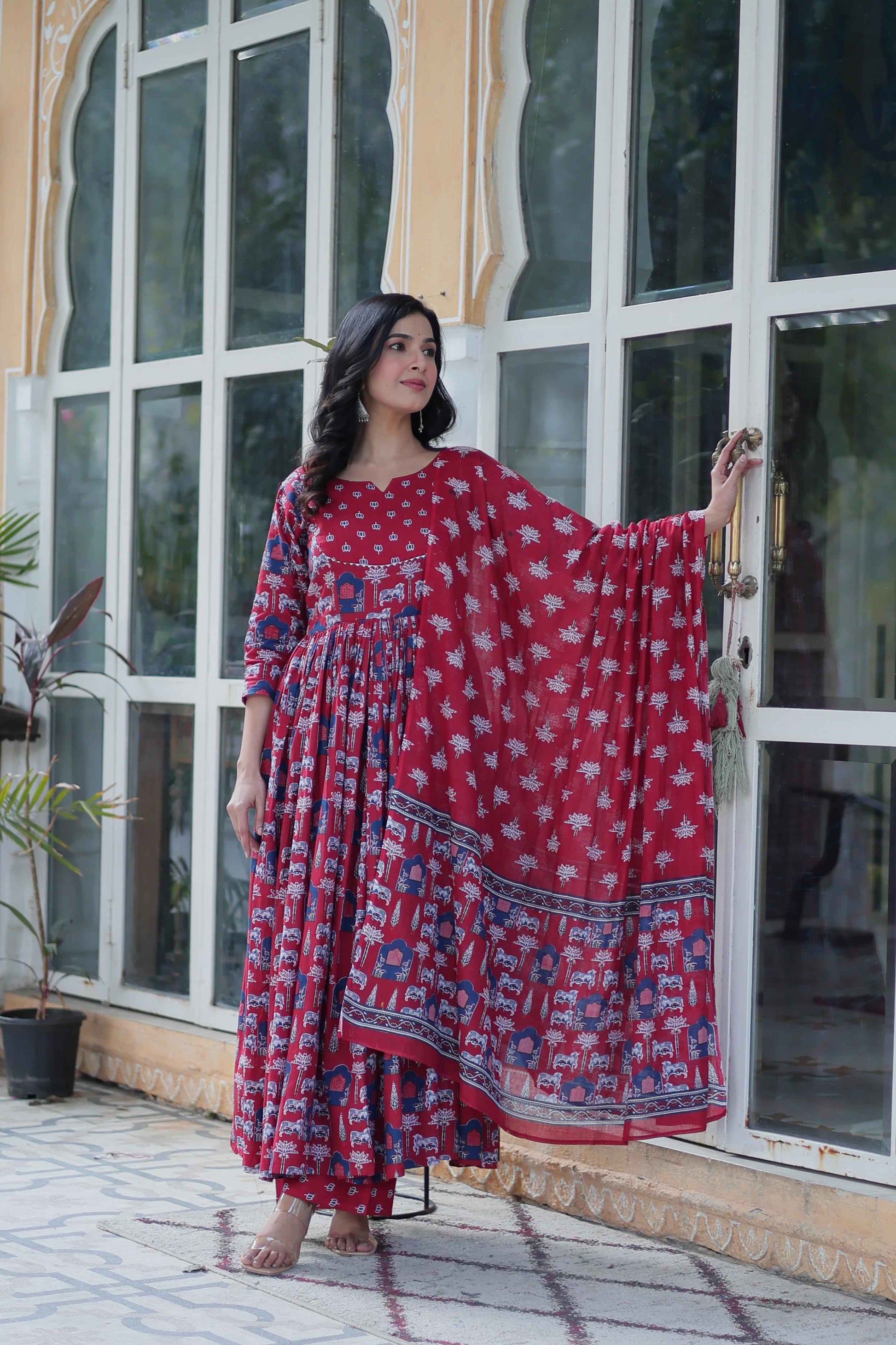 Designer Readymade Kurti Pant Dupatta Set