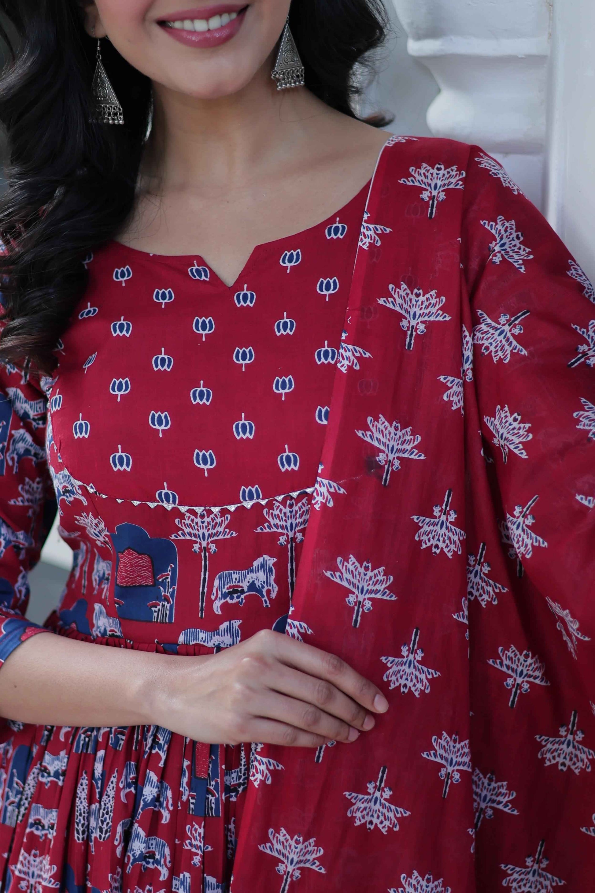 Designer Readymade Kurti Pant Dupatta Set