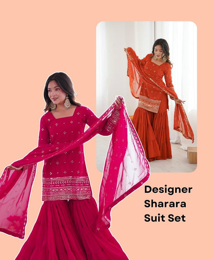 Designer Sharara Suit Set