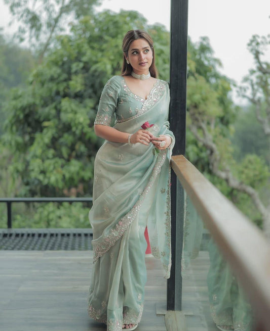 Designer Soft Silk Saree for Family Functions