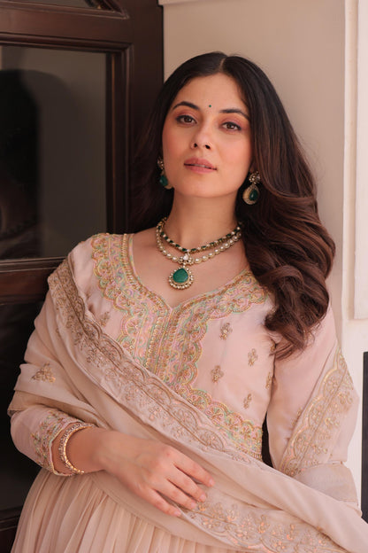 Designer Star Georgette Gown with Dupatta for Women