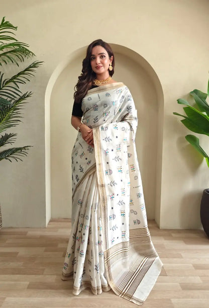 Designer Tussar Saree for Women