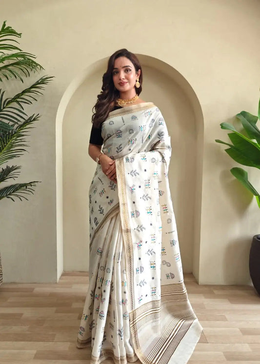Designer Tussar Saree for Women