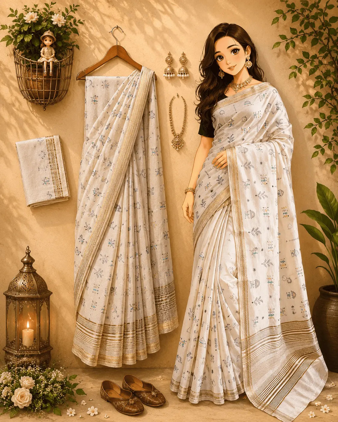Designer Tussar Saree for Women