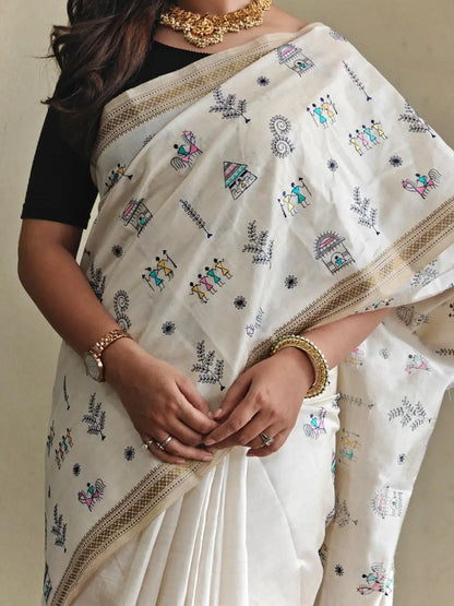 Designer Tussar Saree for Women