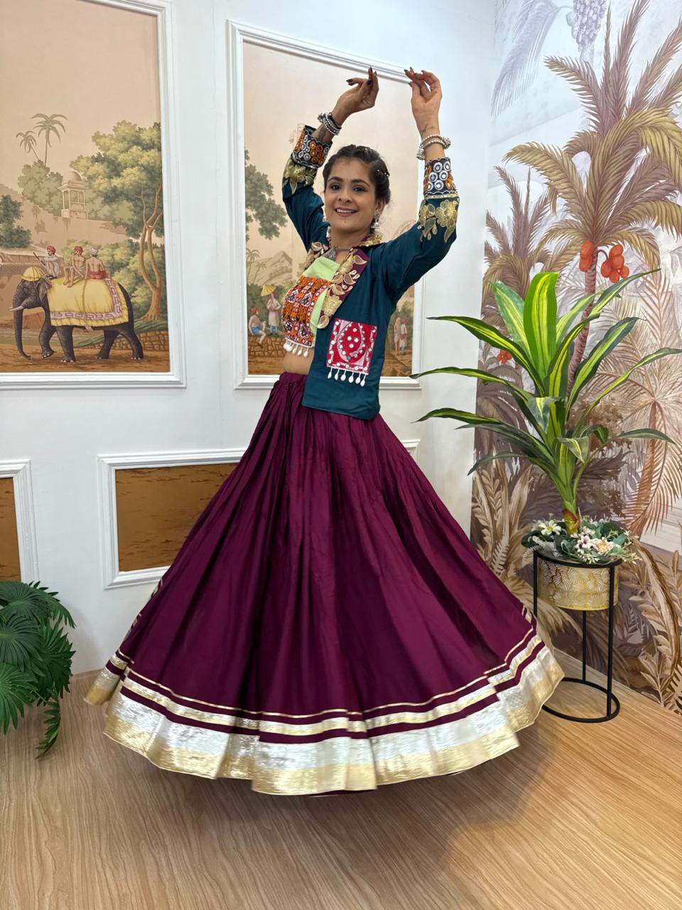 Designer Lehenga Choli with Embroidered Koti for Festive Wear