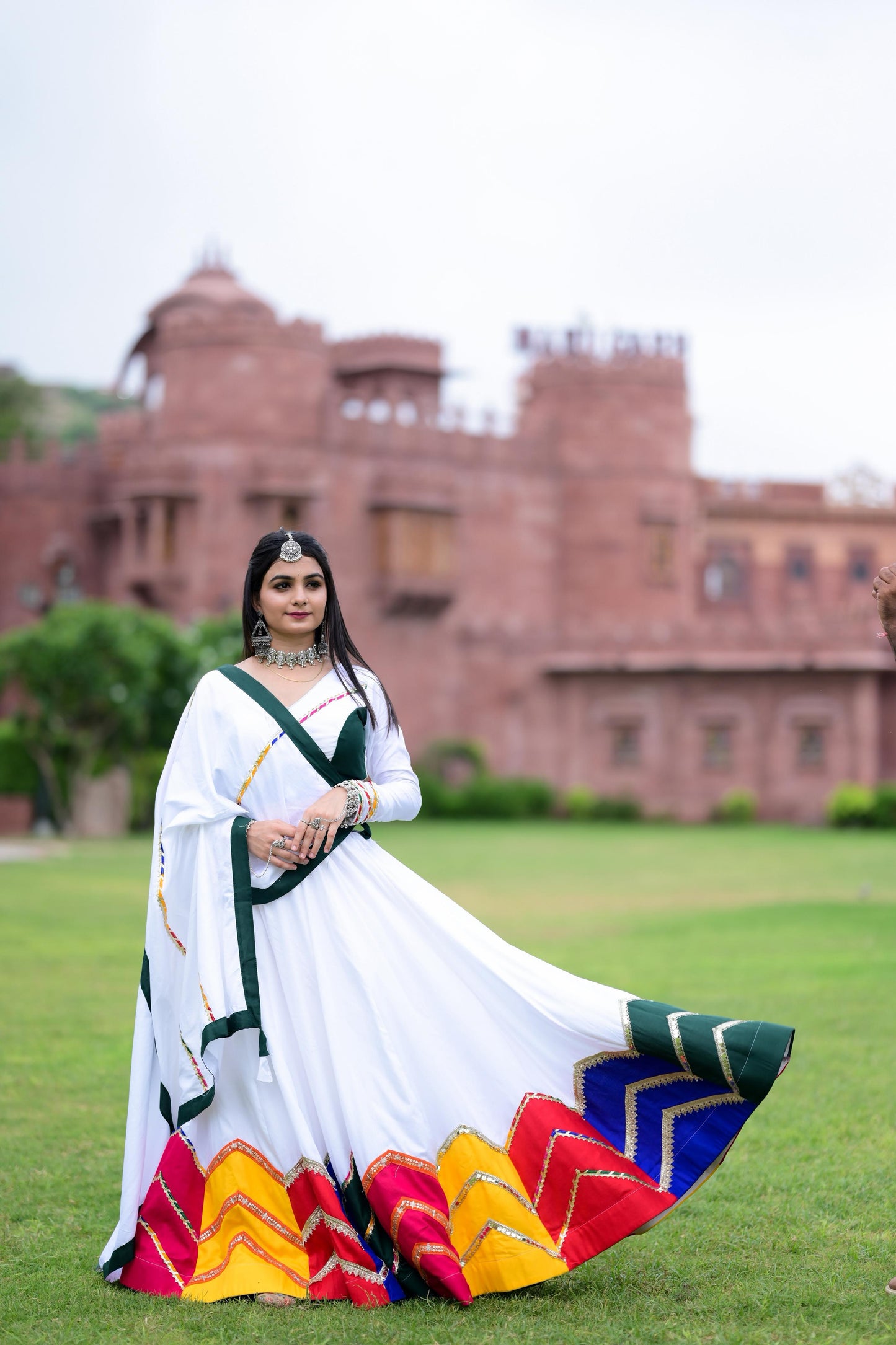 Designer Reyon Navratri Lehenga with Dupatta & Blouse