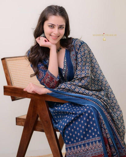 Elegant Blue Kurti Set for Women  Festive Collection