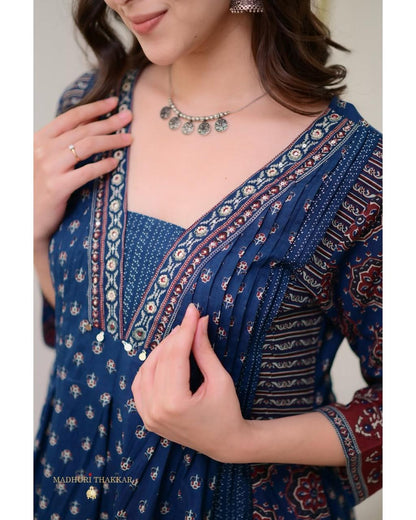 Elegant Blue Kurti Set for Women  Festive Collection