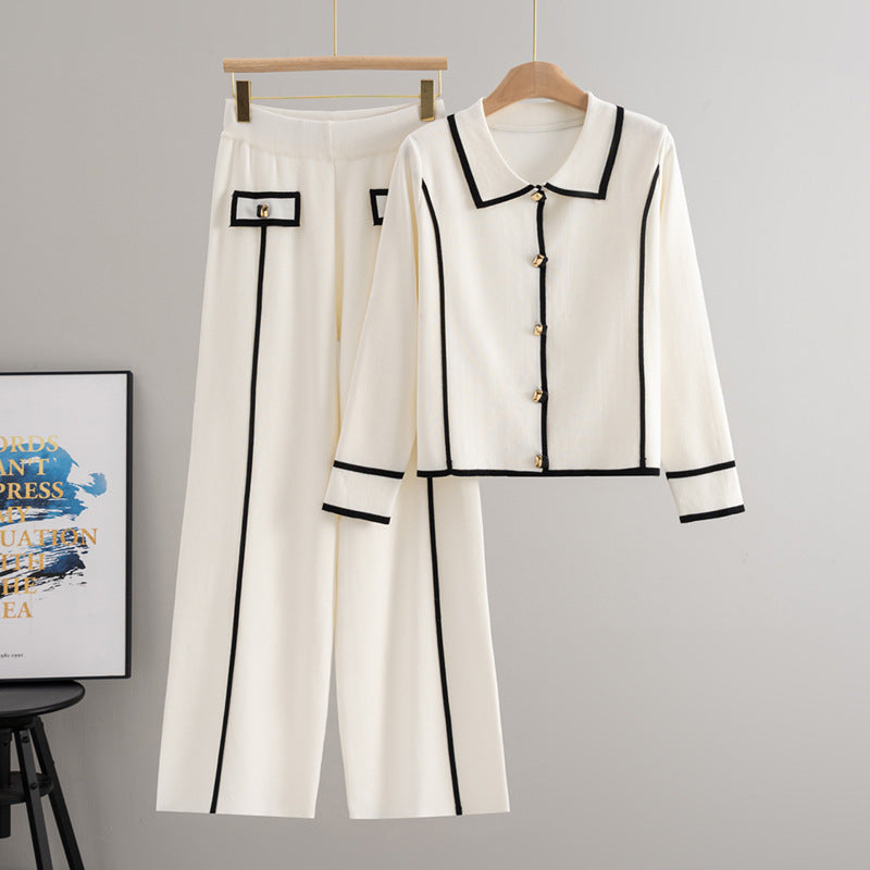 Elegant Co-Ord Set for Women with Black Piping