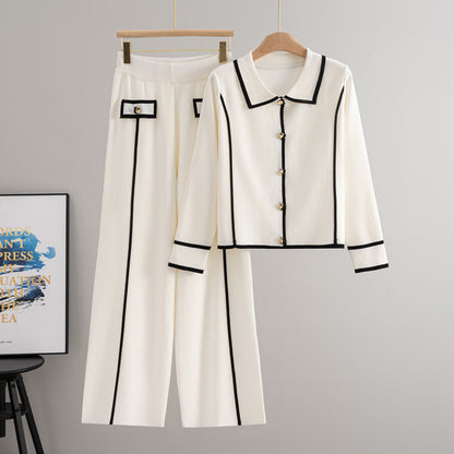 Elegant Co-Ord Set for Women with Black Piping