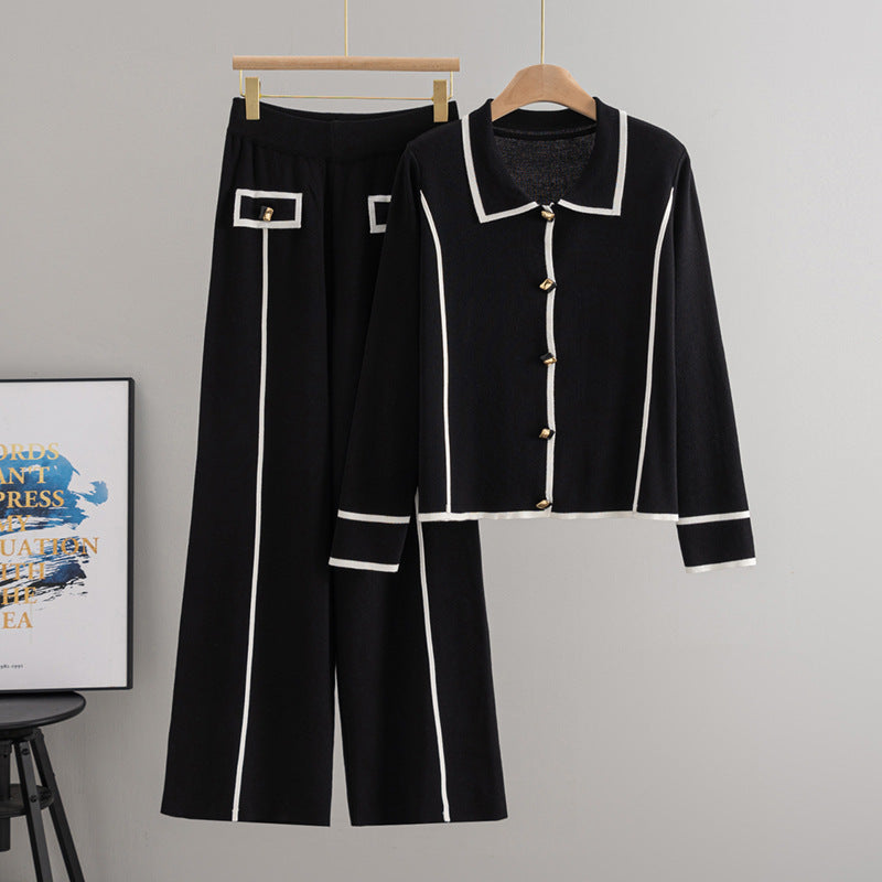 Elegant Co-Ord Set for Women with Black Piping