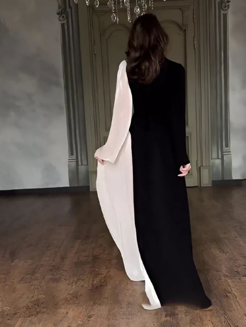 Elegant Color block Maxi Dress  Party & Evening Wear