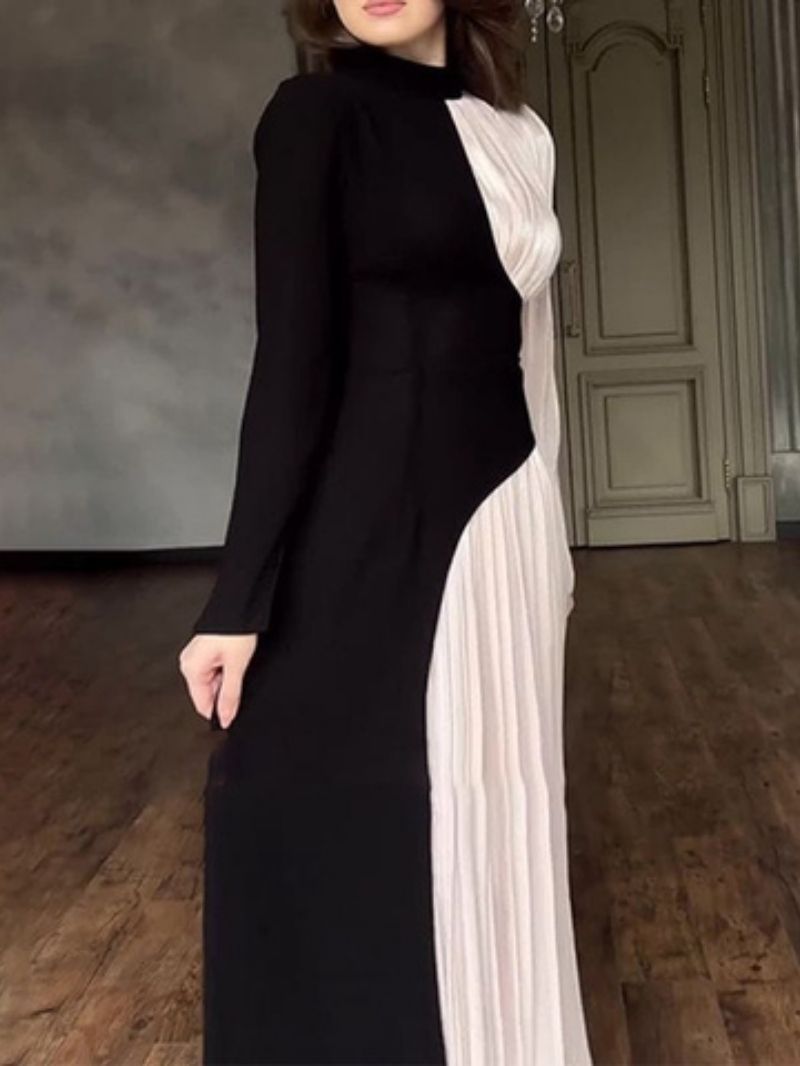 Elegant Color block Maxi Dress  Party & Evening Wear