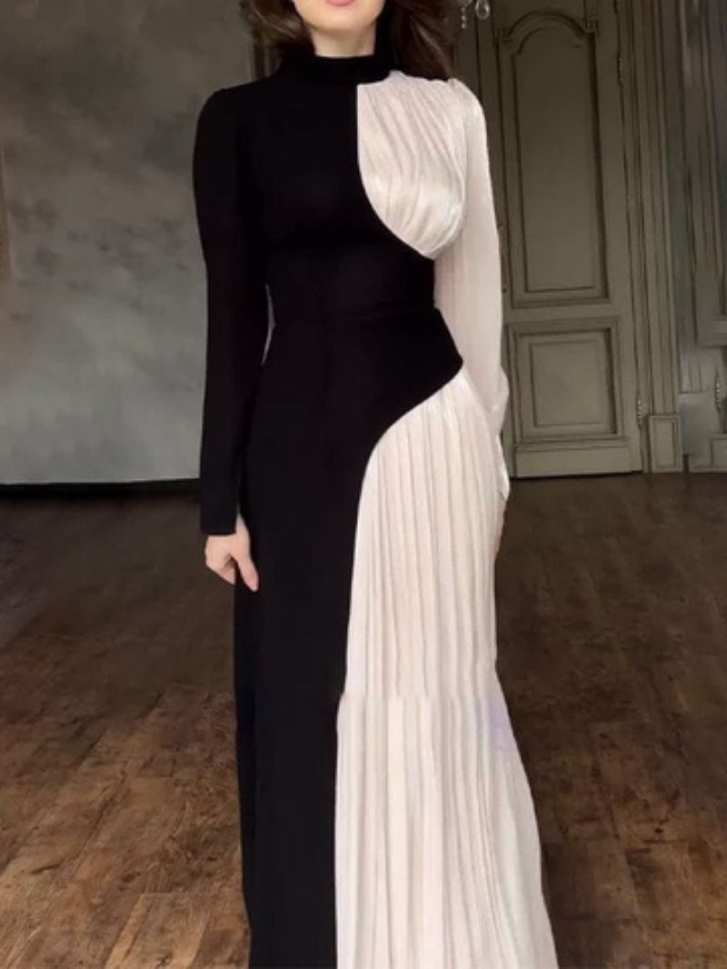 Elegant Color block Maxi Dress  Party & Evening Wear
