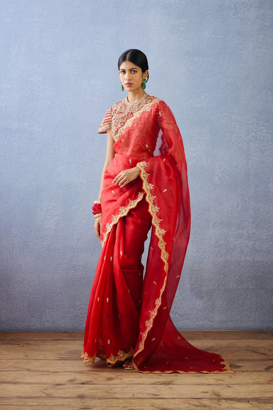 Elegant Designer Saree in Organza Silk with Sequin Work