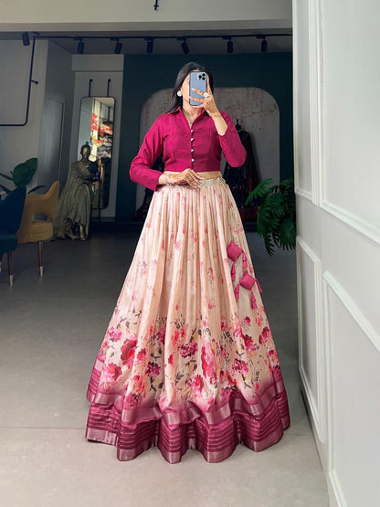 Elegant Dola Silk Floral Lehenga Set for All Occasions