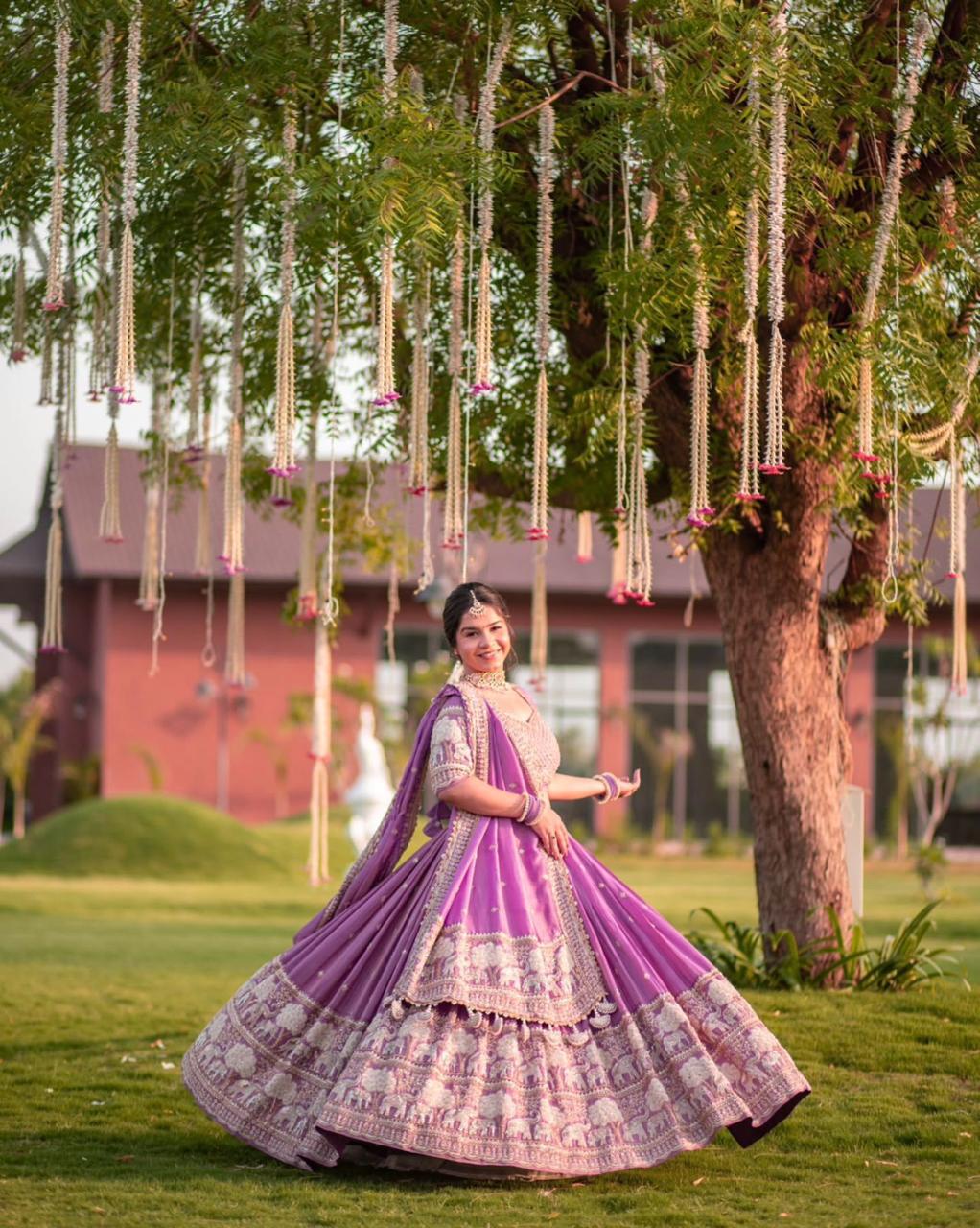Elegant Embroidered Lehenga Choli with Dupatta Set